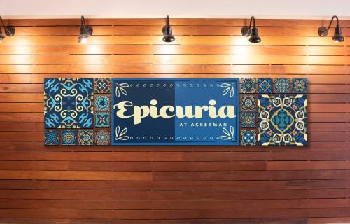 Epicuria at Ackerman sign